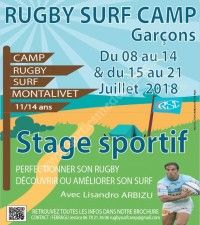 Rugby Surf Camp Garçons 2018