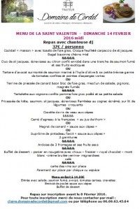 Déjeuner Saint Valentin