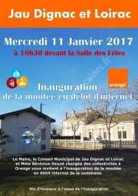 Inauguration de la montée en débit 'internet