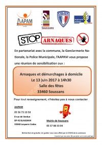 Réunion de Sensibilisation Arnaques et démarchages à domicile