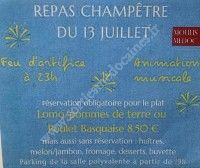Repas Champêtre du 13 Juillet 2022