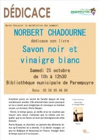 Dédicace de Norbert Chadourne