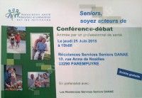 Conférence - Débat Seniors, soyez acteurs de votre santé