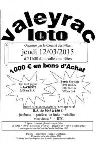 Loto du comité des fêtes