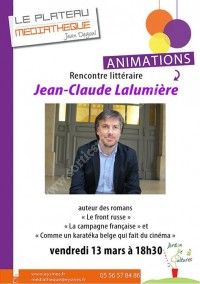 Rencontre Littéraire avec Jean-Claude Lalumière