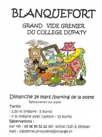 Grand vide grenier du collège DUPATY