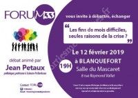 Débat Les fins de mois difficiles, seules raisons de la crise?