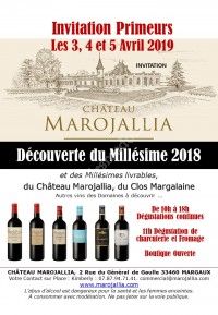 Visites Dégustations Primeurs 2018 Château Marojallia