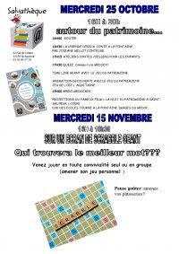 animations salvatheque et PATRIMOINE