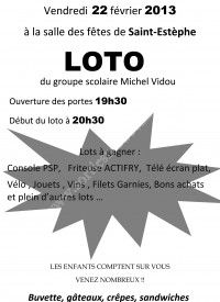 LOTO GROUPE SCOLAIRES M VIDOU
