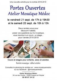 Portes Ouvertes de l'Atelier Mosaïque