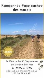 Randonnée face cachée des marais du Conseiller - 15 Km