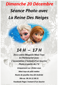 Séance photo avec la reine des neiges