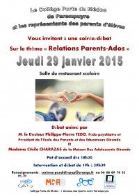 Soirée débat Relations parents-ados