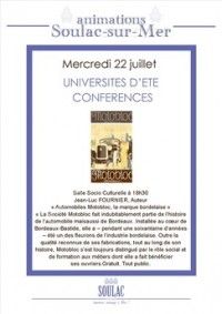 Universités d'Eté - Conférence