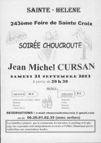 Soirée Choucroute - Foire de la Sainte-Croix