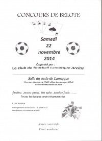 CONCOURS DE BELOTE