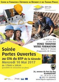 Soirée Portes Ouvertes au CFA du BTP de Gironde