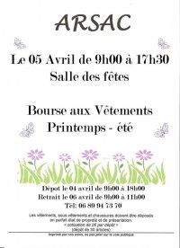 Bourse aux Vêtements Printemps - Eté