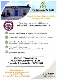 Réunion d'Information : Ma Commune, Ma Santé