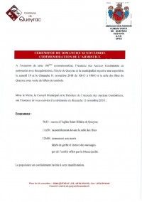 Commémoration de l'Armistice