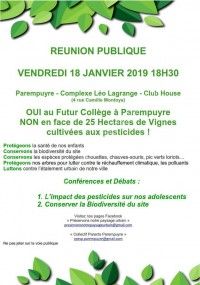 Conférences & Débat - Pesticides, Collège et Biodiversité