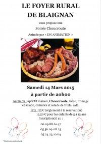 Soirée Choucroute