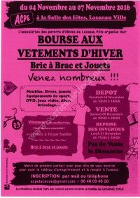 Bourse aux Vêtements d'Hiver, Bric à Brac & Jouets