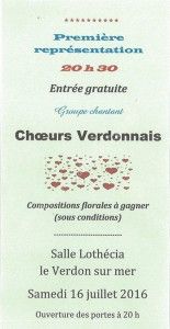 Concert Choeurs Verdonnais