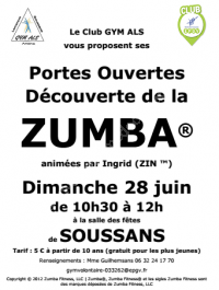 Portes ouvertes Découverte de la Zumba