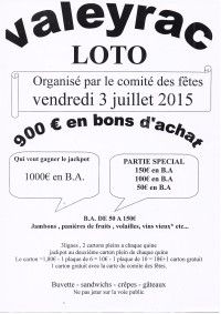 Loto du comité des fêtes de Valeyrac